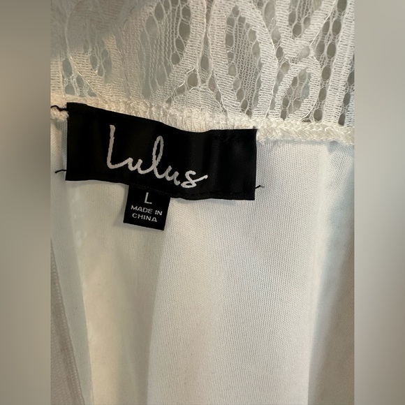 LULU’S Remarkable White Lace Dress size Large. New with tag - Picture 13 of 16